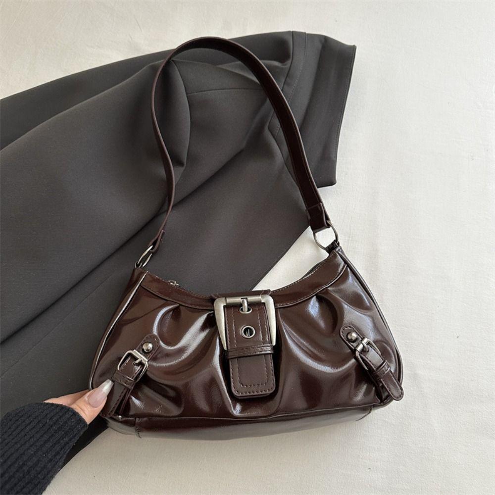 Y2K Retro Rivet Shoulder Bag Pu Leather Motorcycle Bag Punk Crossbody Bags  Girls
