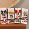5Pcs/Set  Christmas Hair Clip Hair Tie Children Christmas Gifts Cute Santa Claus Snowman Elk Hair Accessories