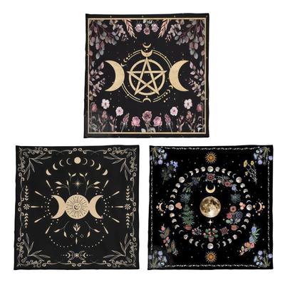 Tarot Tafelkleed Runen Voorspellingen Tafelhoes Astrologie Orakels Bordspel Mat Vierkante Vorm Pendel Altaar Tafelkleed