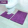 2 Piece Bath Mat Set Non Slip Toilet Pedestal Soft Foam  Shaggy Rug Chenille