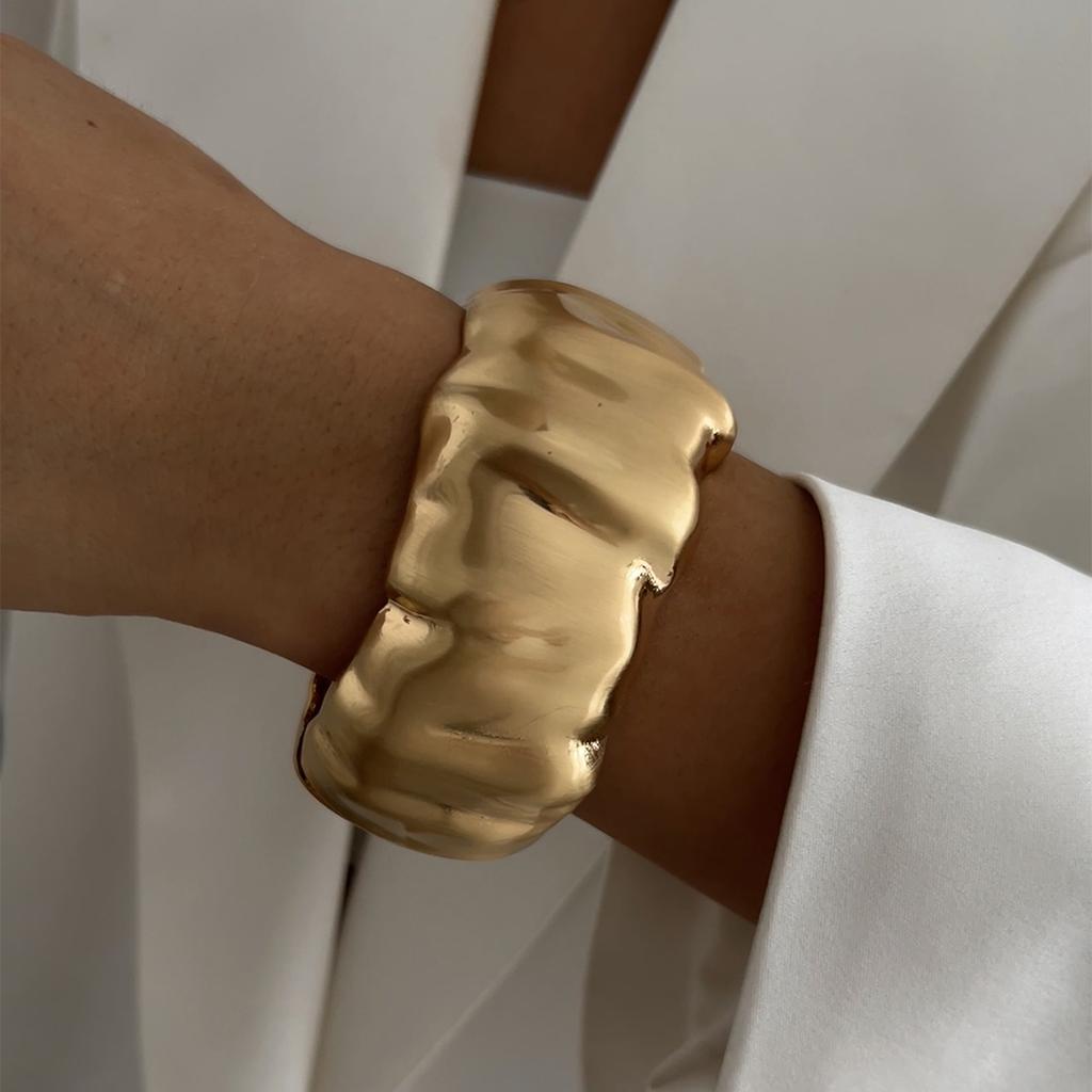 SHIXIN Design Geometrische Waterdruppel Kleur Goud Brede Veer Armbanden voor Vrouwen Elegante Imitatie Parel Manchet Armbanden Nieuwe Sieraden