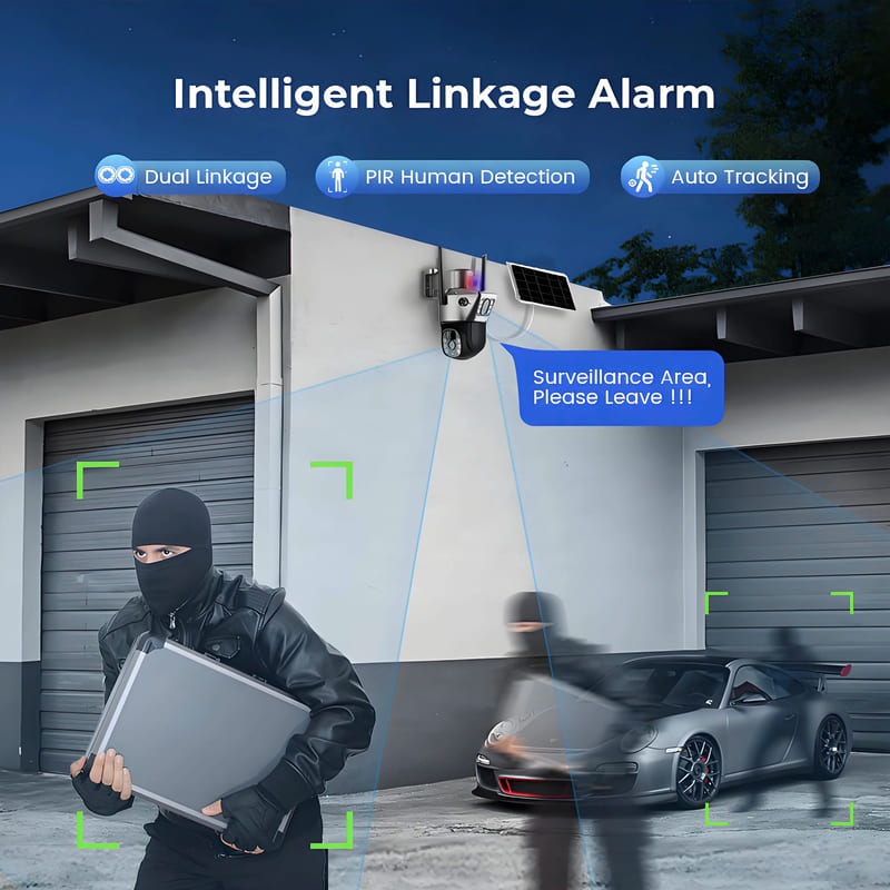 Solar Camera Outdoor 4G Wifi 4K 8MP 360 Wireless Dual Screen Surveillance Night Vision Waterproof Cctv Security Protection IP Cameras