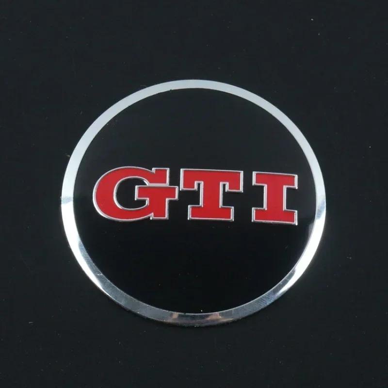 2026 Hot For VW VOLKSWAGEN 65MM Car Wheel Hubcap Stickers Decals for Volkswagen RLINE GTI ABT Golf 5 6 7 Polo Passat Golf Tiguan