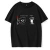 Neues Herren Kurzarm Fun T-Shirt Lustiger Musikplayer Print Sommer Atmungsaktiv Locker Baumwolle Rundhals Hip-Hop T-Shirt