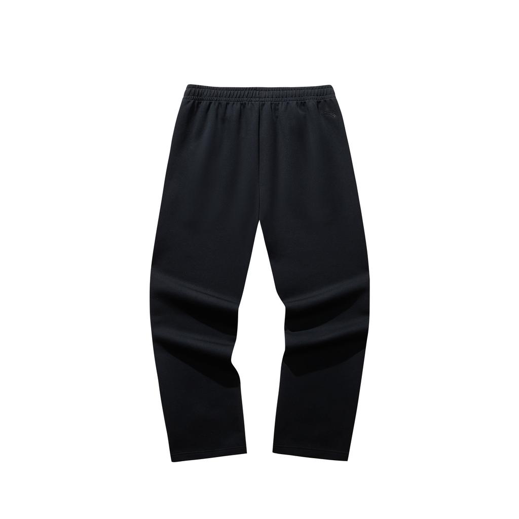 Anta Série de Treino Calças Compridas Masculinas Calças Esportivas Tricotadas de Primavera Calças Masculinas Parte de Baixo Preto Básico 952617304-3