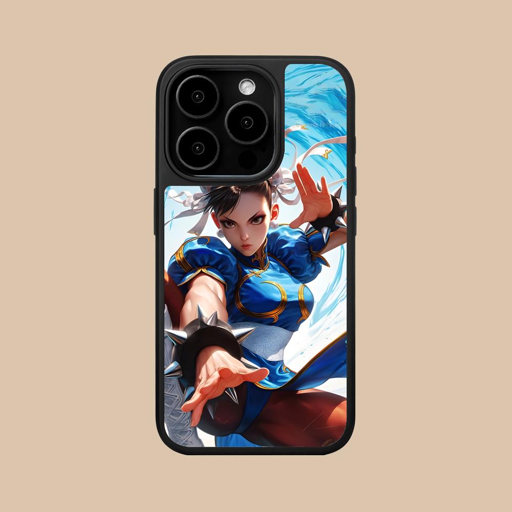 

Street Fighter Chunli Phone Case for iPhone 17 16 15 14 13 12 11 Air Pro Max Plus Matte Surface Colorful Cover Cover Smartphone iPhone 11