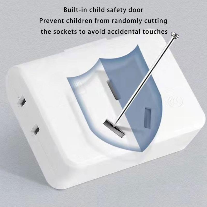Space Saving Socket Extender 2Pin to 3Pin/2Pin Socket Transition Safe Electrical Accessory Household Travel Essential