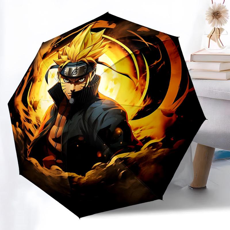 

1pc Naruto Automatic Opening/Closing Folding Umbrella with 8 Ribs, Portable Sunshade Umbrella Birthday and Holidays gifts yy250105122