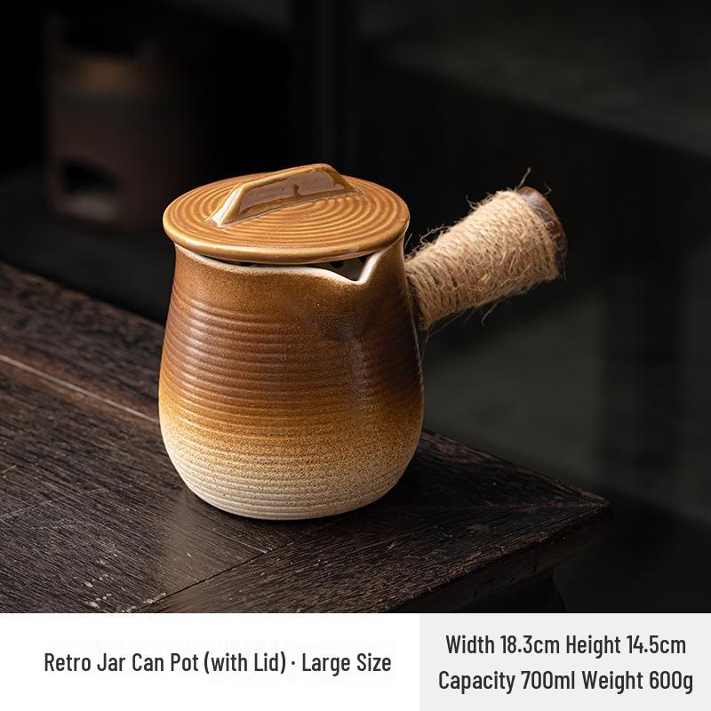 Stove-Side Tea Pot Set: Outdoor Tea Brewer, Baking Milk Tea Pot, Charcoal Grill Stove, Open Flame Clay Pot