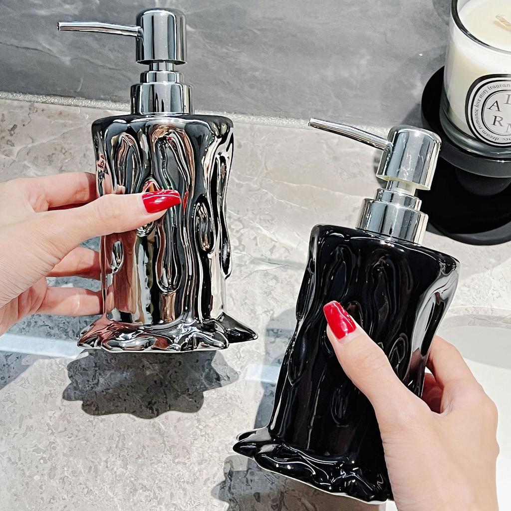 Sfeșnic din ceramică Sticlă de loțiune șampon Dezinfectant pentru mâini Dozator portabil Sticlă de săpun Accesorii pentru baie Dozator organizator