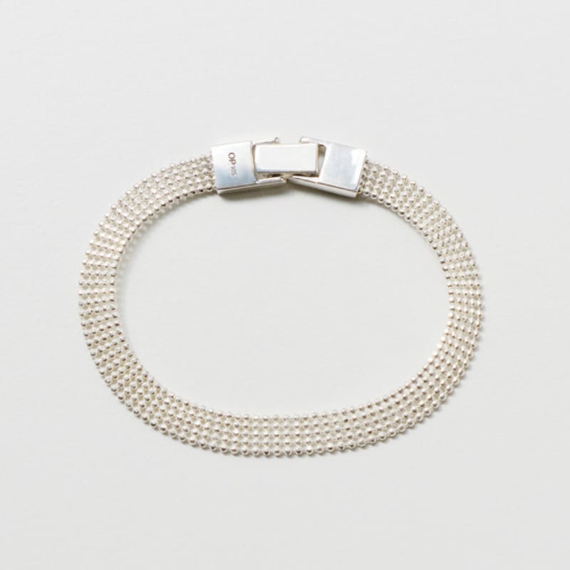 OURPIERRE SILK BUCKLE BRACELET SILVER