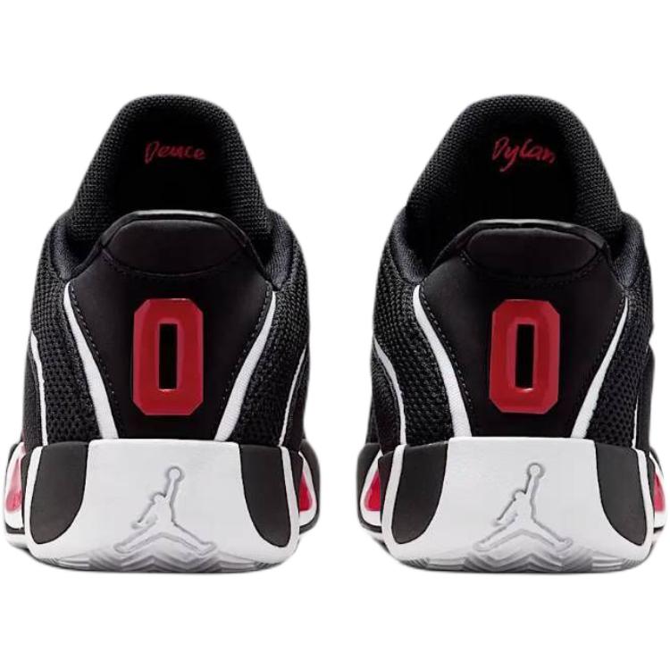 Jordan Tatum 4 Low top Children's Basketball Shoes Black Red Unisex HQ4611-001