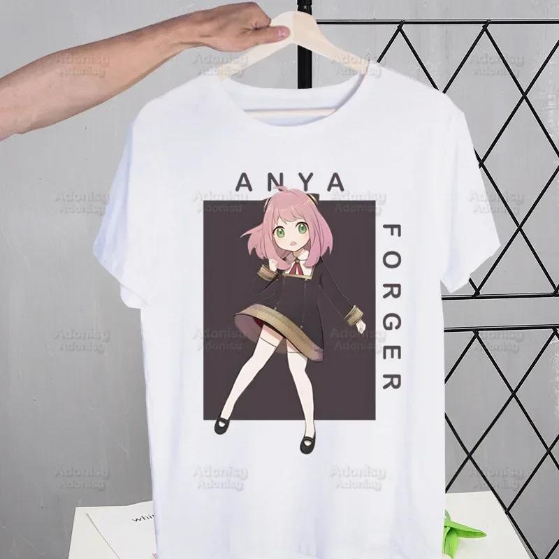 Anya Forger Printed T Shirt Men Yor Forger Tops Tees Harajuku Spy X FAMILY Tshirt Streetwear Hip Hop Male T-shirts