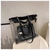 Borsa trasparente di grande capacità da donna per l'estate nuova moda e popolare borsa a tracolla versatile borsa tote