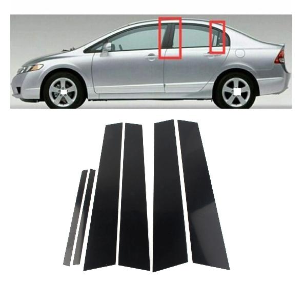 For Honda Civic Car Sticker Pillar Posts Door Trim Covers Decorative Accessories 2006 2007 2008 2009 2010 2011