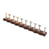 Nail Display Stand Manicure Tool Wave Shape Wooden Base Magnetic Nail Practice Stand with 10pcs