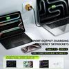 Dual Port Foldable GaN Charger with Retractable Cable for Fast Charging Apple, Huawei, Xiaomi Devices