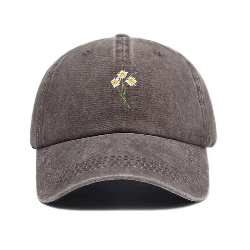 Berretto da Baseball Vintage in Cotone Lavato Regolabile Cappellino Trucker Usurato per Donna Stile Giardino Uso Esterno Cappello Personalizza Bouquet Floreale