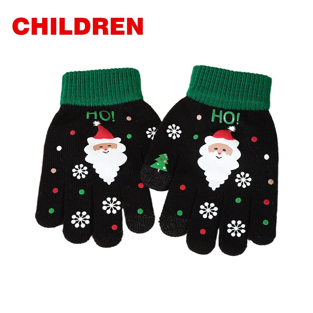Premium Knitted Christmas Gloves Santa Snowflake Design Touchscreen Compatible Warm Winter Adult Kids Sizes Festive Gift