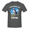 Piece Tiny Bird Graphic  Cotton TShirt I Just Really Like Puffins Tops Tees For Unisex