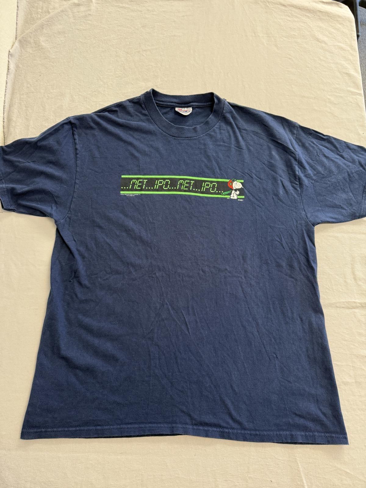 MetLife Stock T-shirt IPO Snoopy Charles Shulz Tee XL S