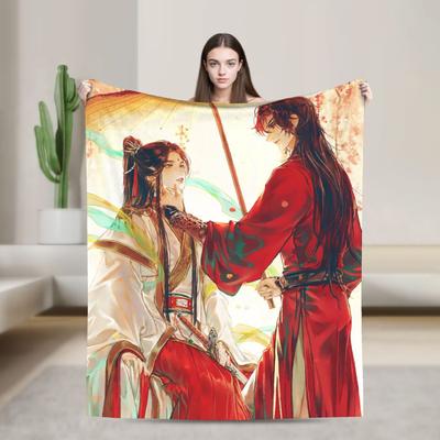 Tian Guan Ci Fu Blankets Anime Yaoi Lgbt Boy Love Plush Vintage Warm Throw Blanket for Bedding Lounge Autumn/Winter