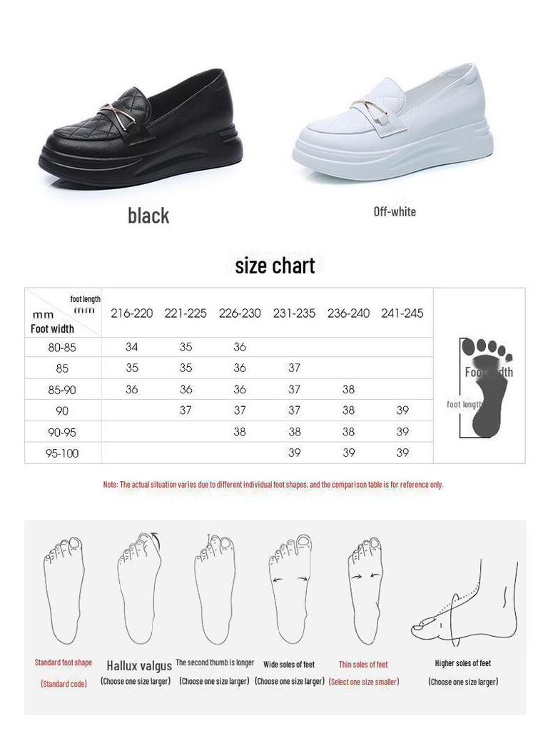 2023 Spring Collection: Women's Real Leather Heightening Mary Jane Loafers, Small Leather Shoes, Nurse Style YH812
