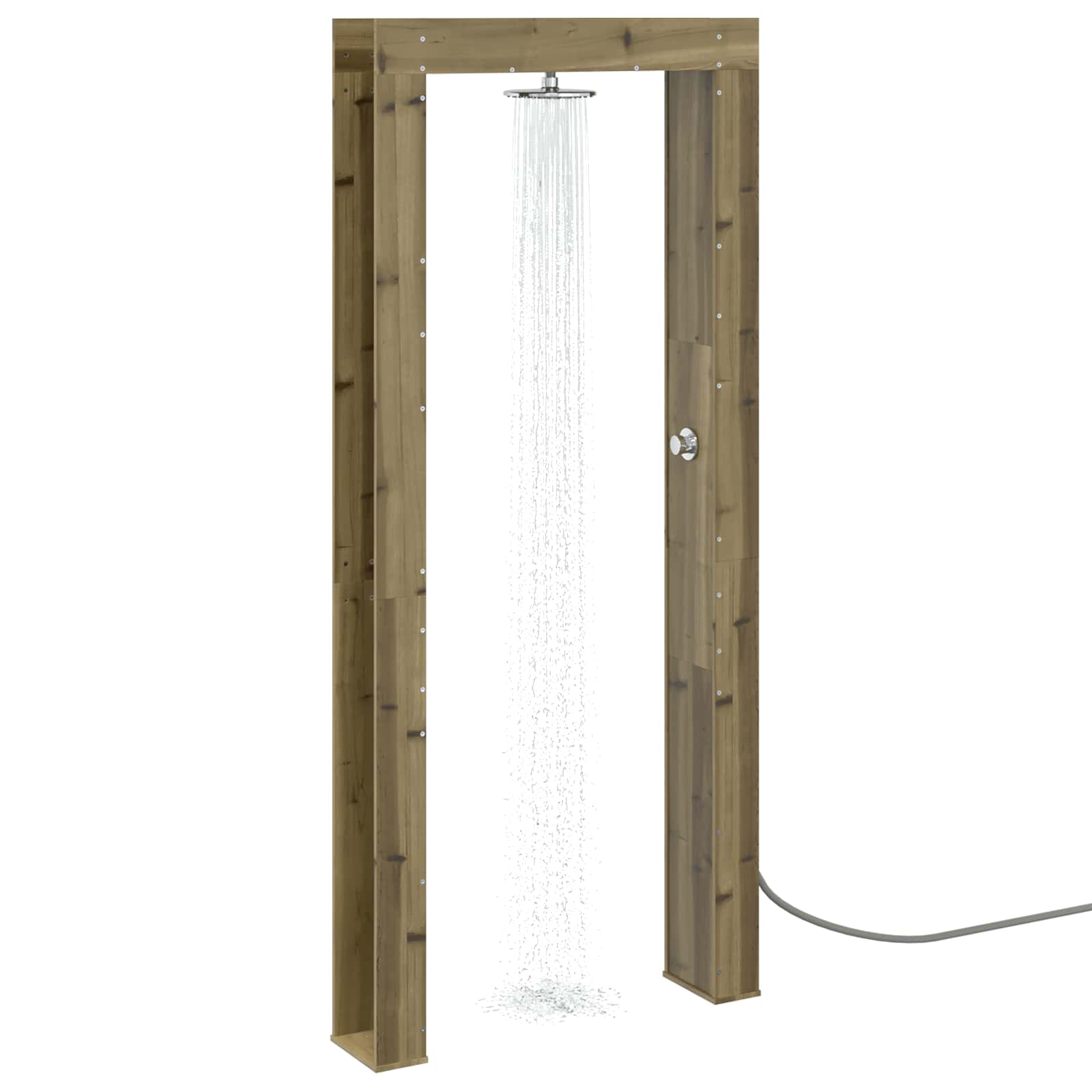 Außendusche 226 cm Imprägniertes Kiefernholz und Edelstahl