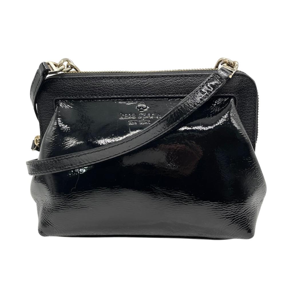 Used Kate SpadeShoulder Bag Black Patent Leather Women