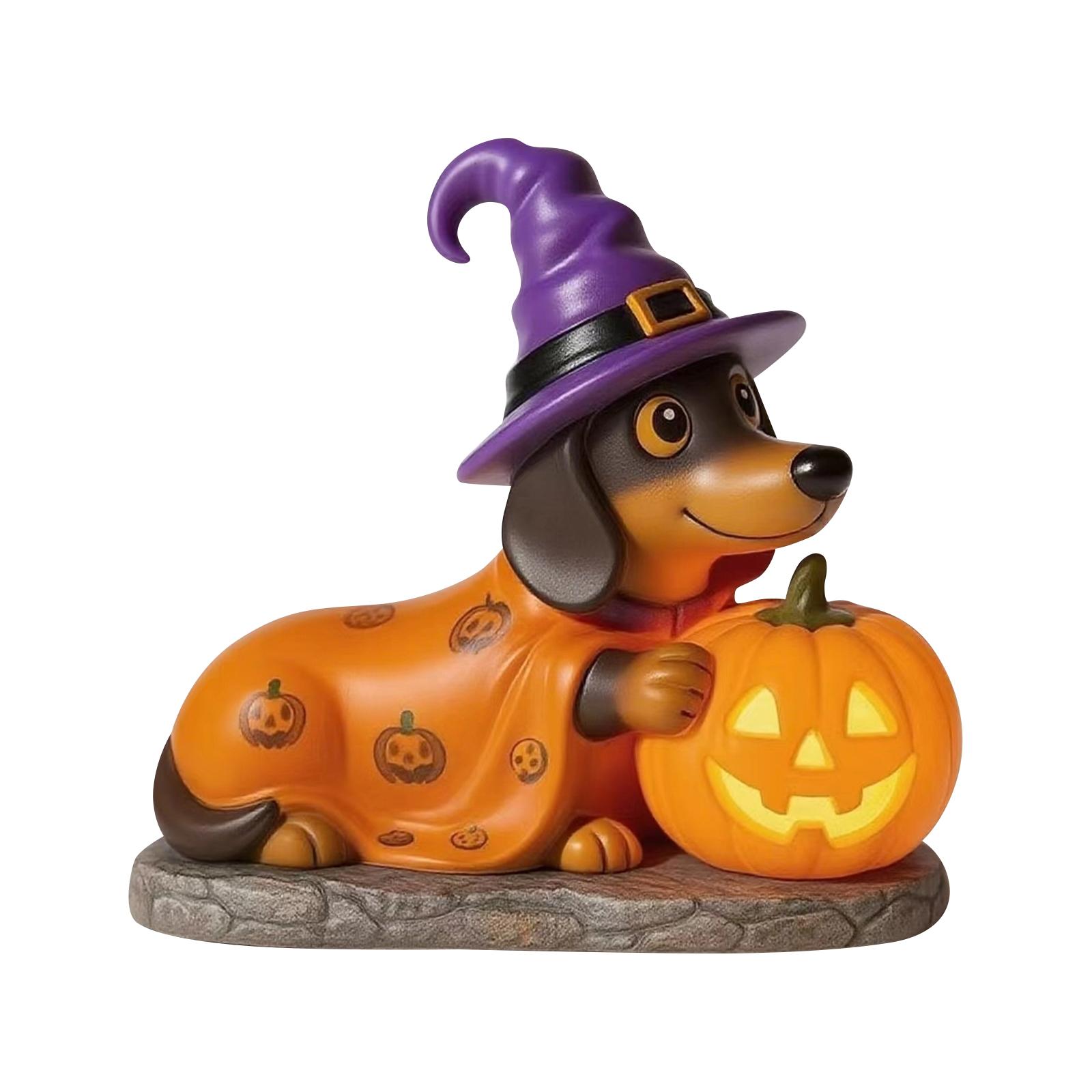 

Лампа-такса, Милая декоративная фигурка на Хэллоуин, Ночник, Светящаяся фигурка собаки на Хэллоуин для любителей собак, Любителей необычного декора, Спальня One Size