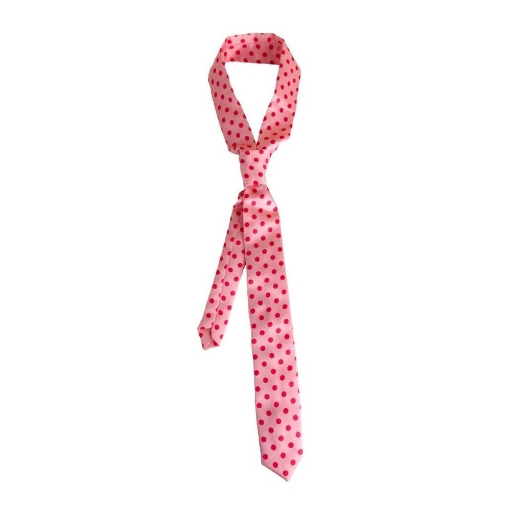 150cm Polka Dot Necktie Elegant Polka Dot Belt Casual Polka Dot Scarf  for Women