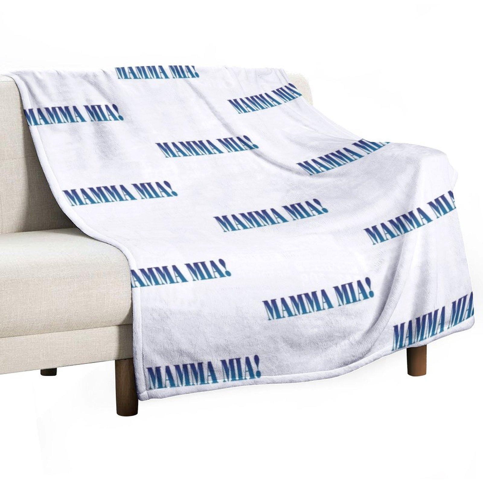 Mamma Mia Logo Throw Blanket Loose Luxury Throw Beach Decorative Sofas Blankets 30x40in