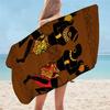 African Woman Beach Towel Bathroom Quick Dry Desert Geometric Sunblock Artworks Exotic Adult Towel for Yoga Camping Gym Hotel