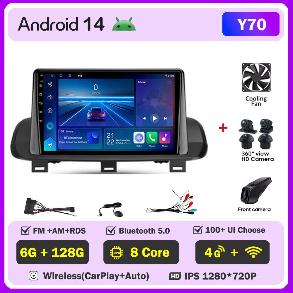 Car Radio Touch Screen Car Stereo 2din For Nissan X-Trail T33 2021 Rogue 3 lll Carplay Android auto DSP Wifi/ 5G Wifi RDS 4G