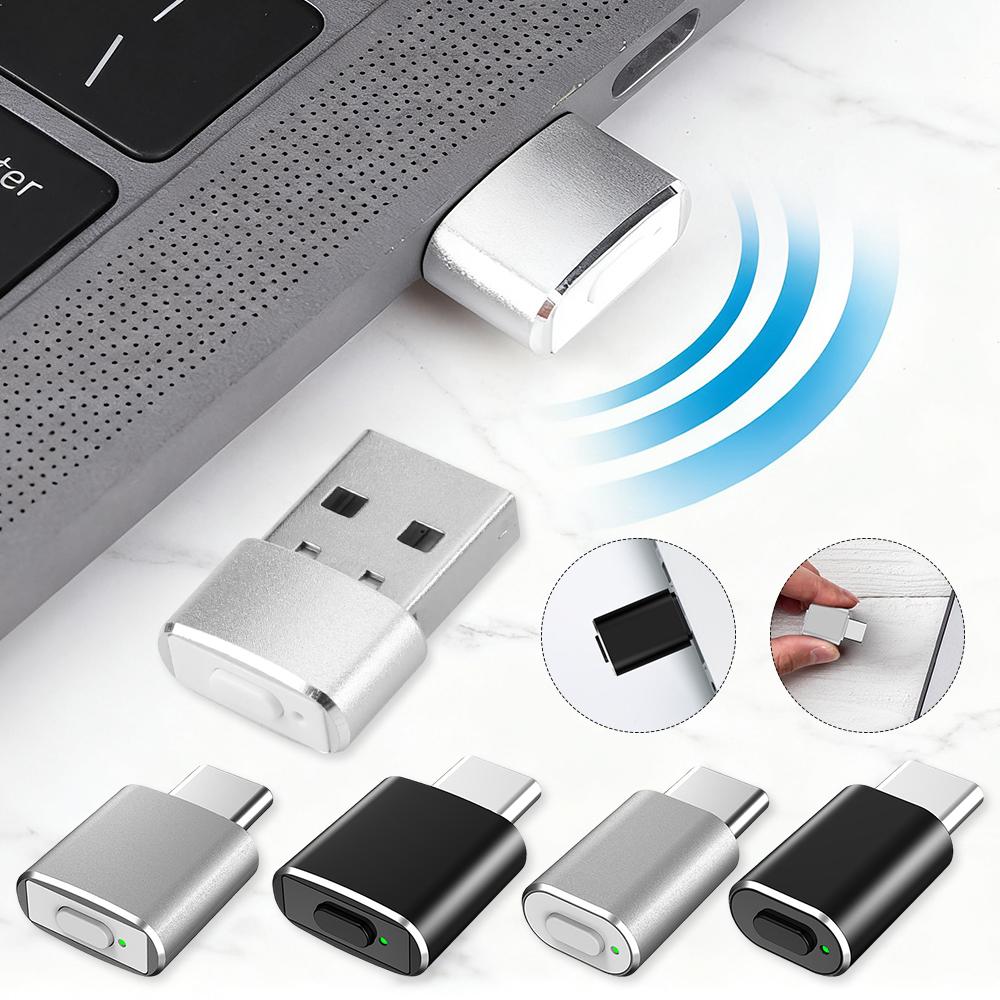 Mouse Jiggler Undetectable Automatic Mover USB/Type C Port Shaker Wiggler for PC Laptop Keep Computer Awake Simulate Mouse Move