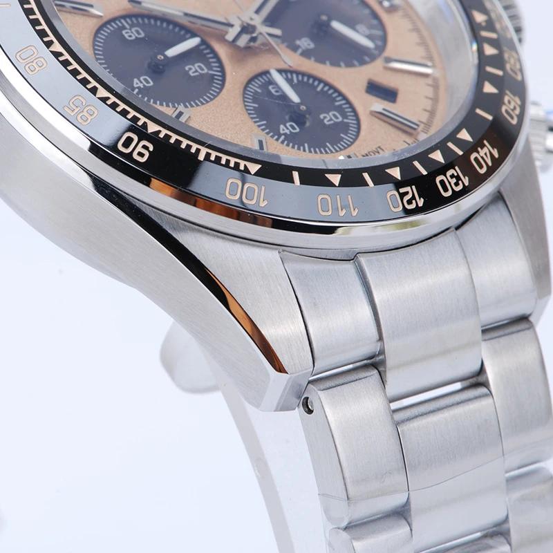 Tactical Frog Panda Timing Watch VS75A Solar Quartz Movement Sapphire Crystal 20Bar Diving Watch C3 Night Light Men's Watches