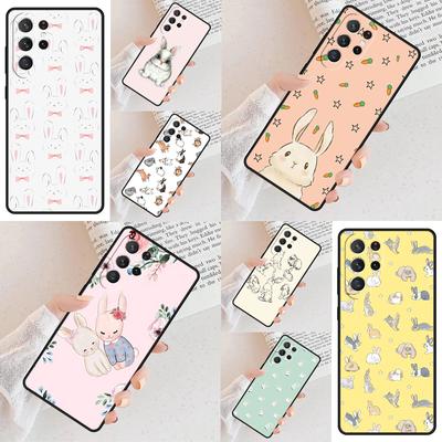 Cute Bunny Rabbit PRINT Cell Phone Case for Samsung Galaxy S26 Ultra S25 S24 S23 S22 S21 S20 Note10 Cover