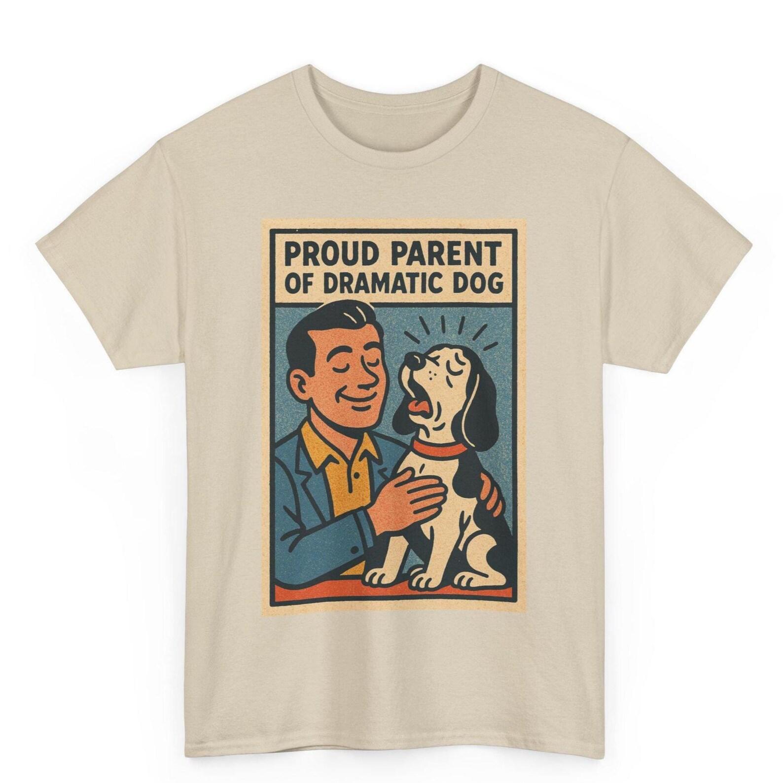 Dramatic Dog Mom T-Shirt: Retro Comic Style Pet Lover Tee XL