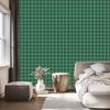 Green Checkered Wallpaper, Sea Green and Graphite, for Living Room and Bedroom, 50x1000