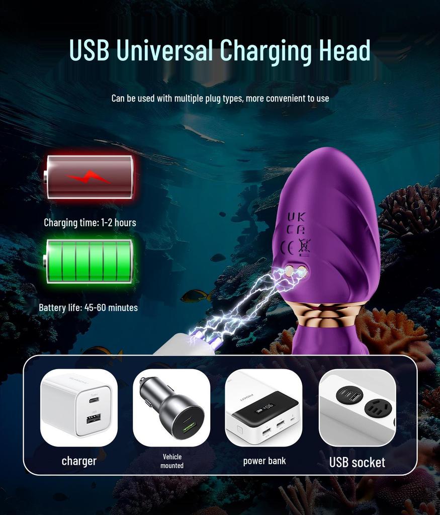 Octopus Double Vibration Rotating G-Spot Vibrator for Female Stimulation
