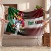 Coperta Personalizzata in Pile Cristiano Ronaldo con Logo Calcio, Testo Nome Personalizzato Morbida Calda Coperta da Divano per la Casa