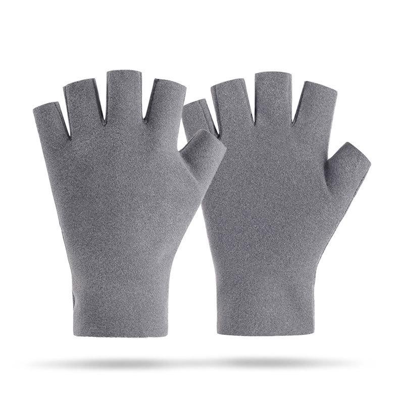 Women's Winter Plush Half-Finger Thermal Fleece Gloves - Skin-Friendly for Typing and Writing
