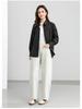 Yi Fei Spring 2026 White Cotton Formal Shirt: Business Commuting Lapel, Long Sleeve, Waist-Cinching, Loose Fit