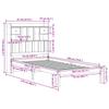 Solid Wood Bed with Shelf Without Mattress White 75x190 cm Pine