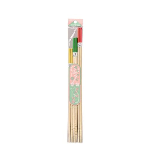 Ishida Non-Slip Square Colored Chopsticks, Set of 3, 62008