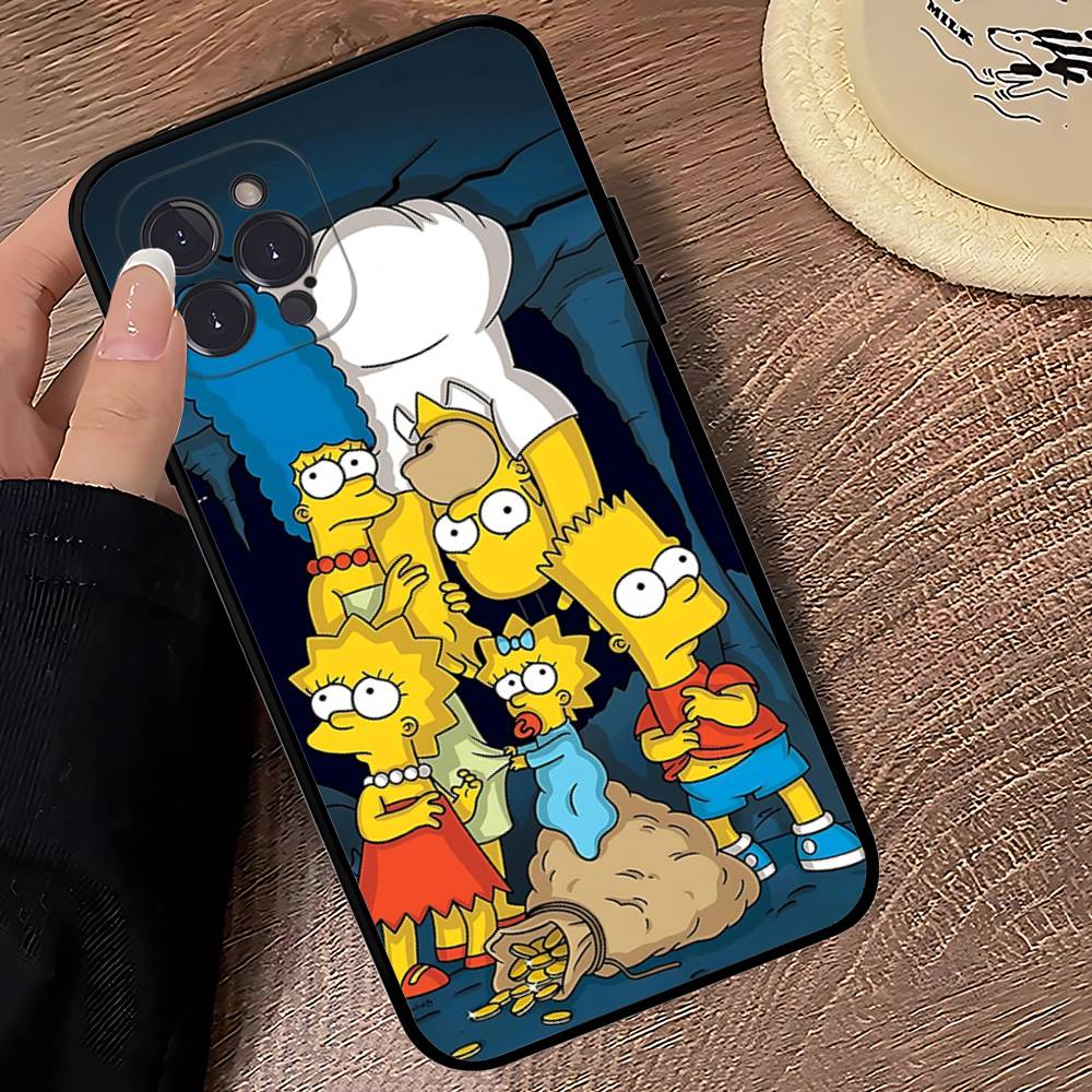 Funny Cartoon S-Simpsons Phone Case For IPhone 14 Plus 13 Mini 11 16 15 17 Pro Max Protection Shockproof