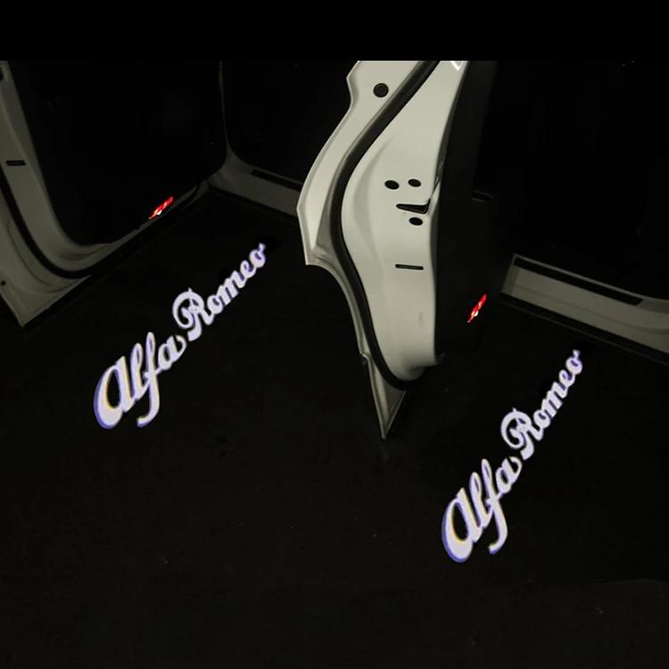 Car Stickers For Alfa Romeo 2pcs For Alfa Romeo 159 LED Car Door Welcome Light Projector Logo for Alfa Romeo 159 Mito Stelvio Br
