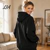 Dog Holder Hoodie Women Pet Carrier with Front Side Pockets, Solid Color Casual Hooded Loose Fit Sweatshirt Sweatshirt, Cat Carrying Pouch
