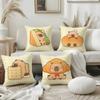 Adorable Cartoon Capybara Pillow Case Home Decor Print Square Cushion Living Room Super Soft Fabric