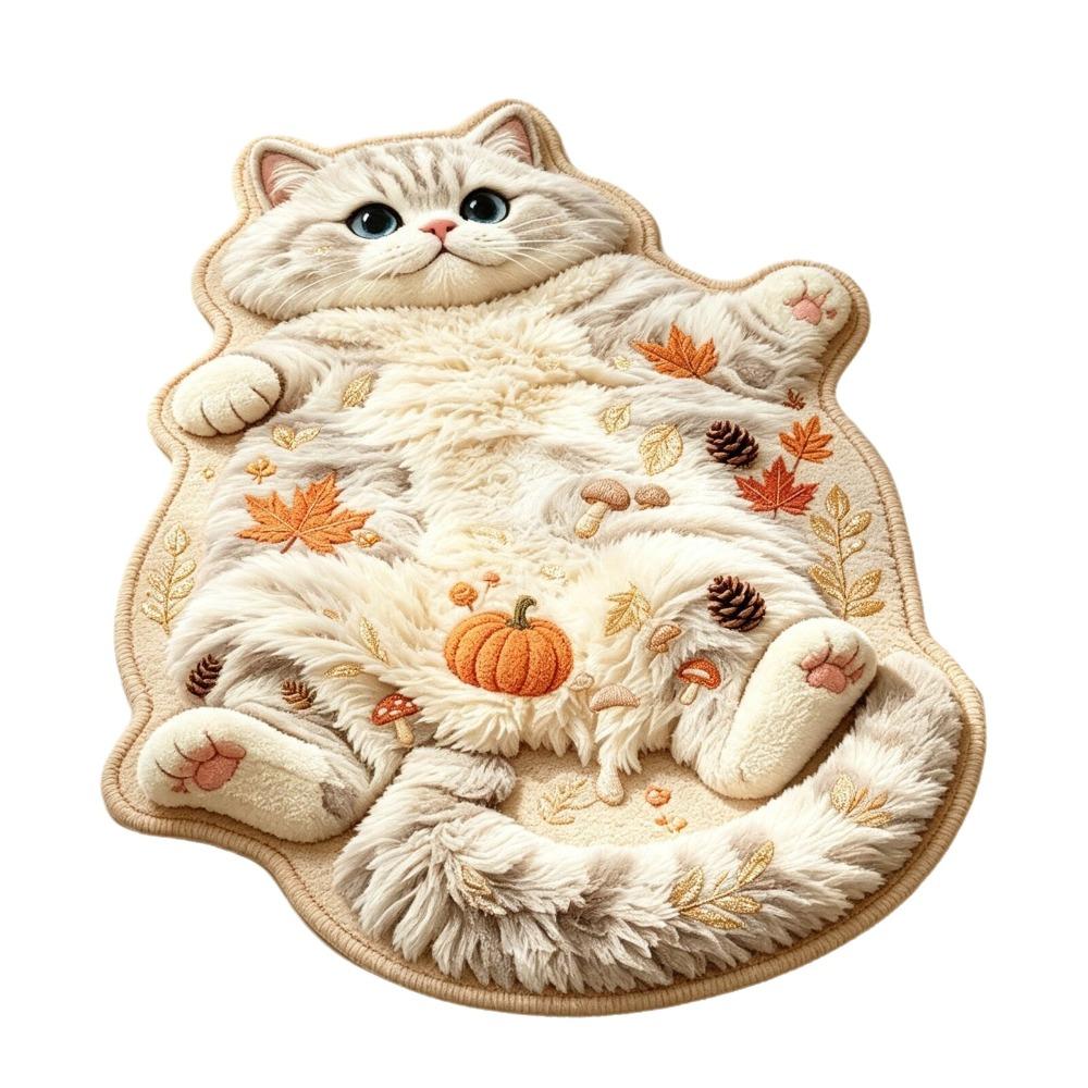 Anti-fouling Cat-Shaped Area Rug Non-Slip Cartoon Carpet Cute Home Decor Carpet  Living Rooms